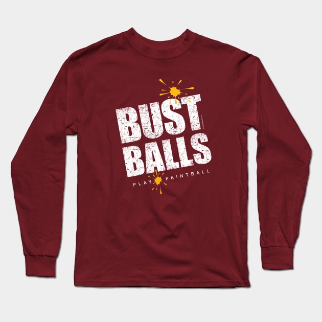 Bust Balls (Paintball) Long Sleeve T-Shirt by eBrushDesign